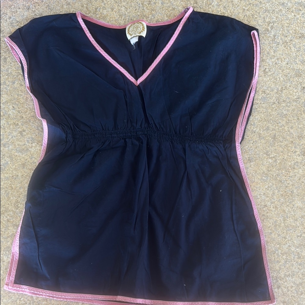 The Beaufort bonnet Company, girls navy and pink cover-up